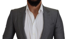 Load image into Gallery viewer, Dolce &amp; Gabbana Gray Wool Silk Slim Fit Jacket Blazer
