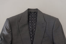 Load image into Gallery viewer, Dolce &amp; Gabbana Gray Wool Silk Slim Fit Jacket Blazer
