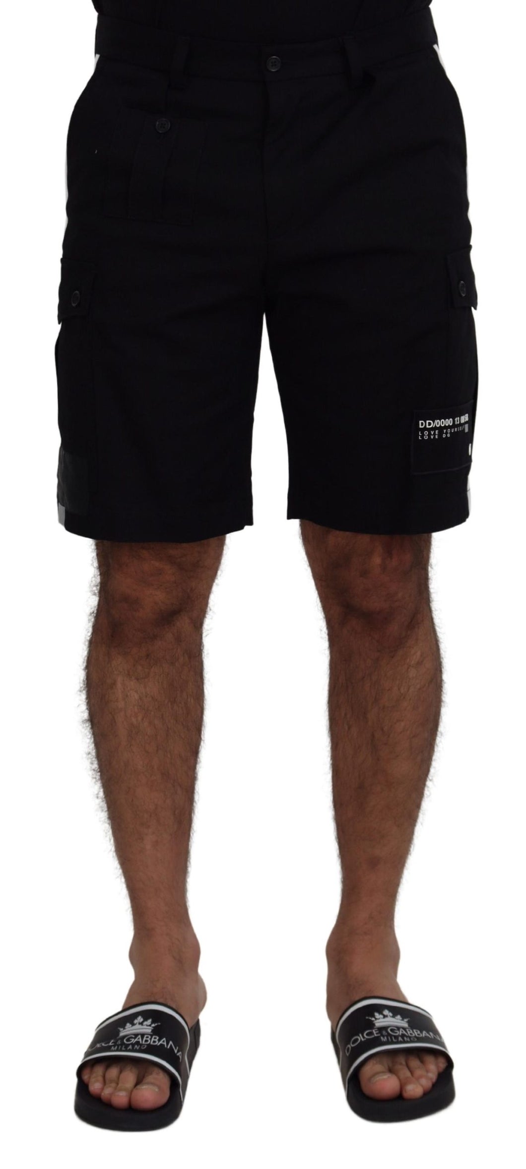 Dolce & Gabbana Black Bermuda Cargo Casual Shorts