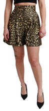 Load image into Gallery viewer, Dolce &amp; Gabbana High Waist Black &amp; Gold Luxe Shorts
