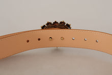 Load image into Gallery viewer, Dolce &amp; Gabbana Enchanting Nude Leather Belt with Engraved Buckle
