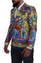 Load image into Gallery viewer, Dolce &amp; Gabbana Multicolor Dragon Print Silk Slim Fit Blazer

