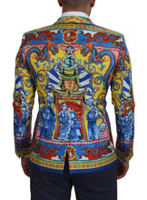 Load image into Gallery viewer, Dolce &amp; Gabbana Multicolor Dragon Print Silk Slim Fit Blazer
