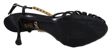 Load image into Gallery viewer, Dolce &amp; Gabbana Elegant Silk Blend Crystal T-Strap Heels
