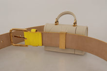 Load image into Gallery viewer, Dolce &amp; Gabbana Chic Yellow Leather Belt with Headphone Case
