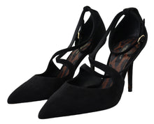 Load image into Gallery viewer, Dolce &amp; Gabbana Elegant Ankle Strap Suede Heels
