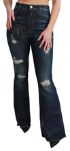 Load image into Gallery viewer, Dolce &amp; Gabbana Chic High Waist Flare Denim Queen Embroidery
