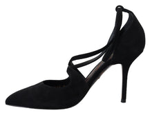 Load image into Gallery viewer, Dolce &amp; Gabbana Elegant Ankle Strap Suede Heels
