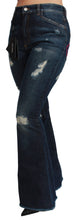 Load image into Gallery viewer, Dolce &amp; Gabbana Chic High Waist Flare Denim Queen Embroidery
