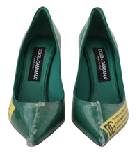 Load image into Gallery viewer, Dolce &amp; Gabbana Emerald Elegance Leather Heels Pumps
