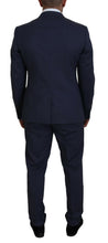 Load image into Gallery viewer, Dolce &amp; Gabbana Blue Wool MARTINI 2 Piece Slim Fit Suit
