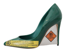 Load image into Gallery viewer, Dolce &amp; Gabbana Emerald Elegance Leather Heels Pumps
