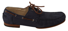 Load image into Gallery viewer, Dolce &amp; Gabbana Elegant Blue &amp; Brown Leather Boat Shoes
