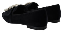 Load image into Gallery viewer, Dolce &amp; Gabbana Chic Velvet Crystal-Embellished Loafers
