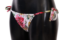 Load image into Gallery viewer, Dolce &amp; Gabbana Chic Floral Print Bikini Bottom with Drawstrings
