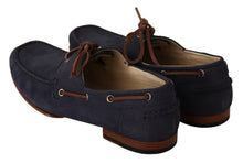 Load image into Gallery viewer, Dolce &amp; Gabbana Elegant Blue &amp; Brown Leather Boat Shoes
