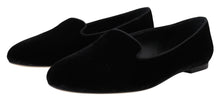 Load image into Gallery viewer, Dolce &amp; Gabbana Elegant Black Silk-Blend Loafers
