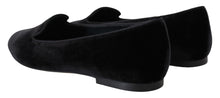 Load image into Gallery viewer, Dolce &amp; Gabbana Elegant Black Silk-Blend Loafers
