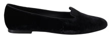 Load image into Gallery viewer, Dolce &amp; Gabbana Elegant Black Silk-Blend Loafers
