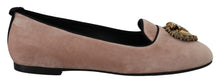 Load image into Gallery viewer, Dolce &amp; Gabbana Pink Velvet Slip Ons Loafers Flats Shoes
