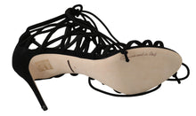 Load image into Gallery viewer, Dolce &amp; Gabbana Elegant Black Suede Gladiator Stilettos
