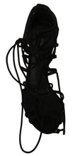 Load image into Gallery viewer, Dolce &amp; Gabbana Elegant Black Suede Gladiator Stilettos
