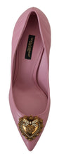 Load image into Gallery viewer, Dolce &amp; Gabbana Devotion Leather Heels in Pink
