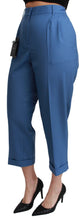 Load image into Gallery viewer, Dolce &amp; Gabbana Elegant Pleated Wool Cuffed Trousers
