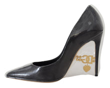 Load image into Gallery viewer, Dolce &amp; Gabbana Elegant Black Gold Detail Heels Pumps
