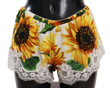 Load image into Gallery viewer, Dolce &amp; Gabbana Sunflower Lace Lingerie Shorts - Silk Blend
