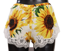 Load image into Gallery viewer, Dolce &amp; Gabbana Sunflower Lace Lingerie Shorts - Silk Blend
