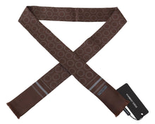 Load image into Gallery viewer, Dolce &amp; Gabbana Silk Geometric Fringe Scarf in Earthy Brown

