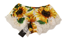 Load image into Gallery viewer, Dolce &amp; Gabbana Sunflower Lace Lingerie Shorts - Silk Blend
