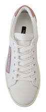 Load image into Gallery viewer, Dolce &amp; Gabbana Chic White Pink Leather Low-Top Sneakers
