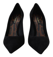 Load image into Gallery viewer, Dolce &amp; Gabbana Elegant Black Suede Stiletto Heels Pumps
