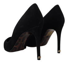 Load image into Gallery viewer, Dolce &amp; Gabbana Elegant Black Suede Stiletto Heels Pumps
