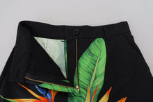 Load image into Gallery viewer, Dolce &amp; Gabbana High Waist Hot Pants Shorts in Black Leaves Print
