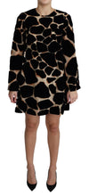 Load image into Gallery viewer, Dolce &amp; Gabbana Chic Giraffe Print Shift Mini Dress
