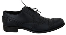 Load image into Gallery viewer, Dolce &amp; Gabbana Dark Blue Leather Wingtip Oxford Dress Shoes
