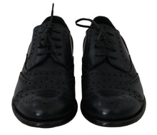 Load image into Gallery viewer, Dolce &amp; Gabbana Dark Blue Leather Wingtip Oxford Dress Shoes
