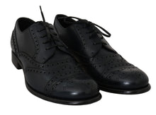 Load image into Gallery viewer, Dolce &amp; Gabbana Dark Blue Leather Wingtip Oxford Dress Shoes
