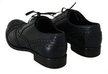 Load image into Gallery viewer, Dolce &amp; Gabbana Dark Blue Leather Wingtip Oxford Dress Shoes
