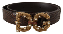 Load image into Gallery viewer, Dolce &amp; Gabbana Elegant Snakeskin Leather Belt
