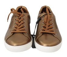 Load image into Gallery viewer, Dolce &amp; Gabbana Golden Metallic Leather Sneakers
