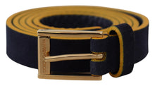 Load image into Gallery viewer, Dolce &amp; Gabbana Chic Blue Suede Logo Buckle Belt
