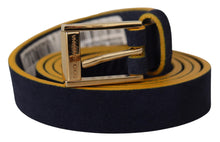 Load image into Gallery viewer, Dolce &amp; Gabbana Chic Blue Suede Logo Buckle Belt
