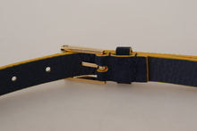 Load image into Gallery viewer, Dolce &amp; Gabbana Chic Blue Suede Logo Buckle Belt
