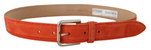 Load image into Gallery viewer, Dolce &amp; Gabbana Elegant Suede Leather Belt in Vibrant Orange
