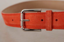 Load image into Gallery viewer, Dolce &amp; Gabbana Elegant Suede Leather Belt in Vibrant Orange
