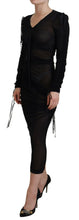 Load image into Gallery viewer, Dolce &amp; Gabbana Elegant Black Silk Blend Bodycon Dress
